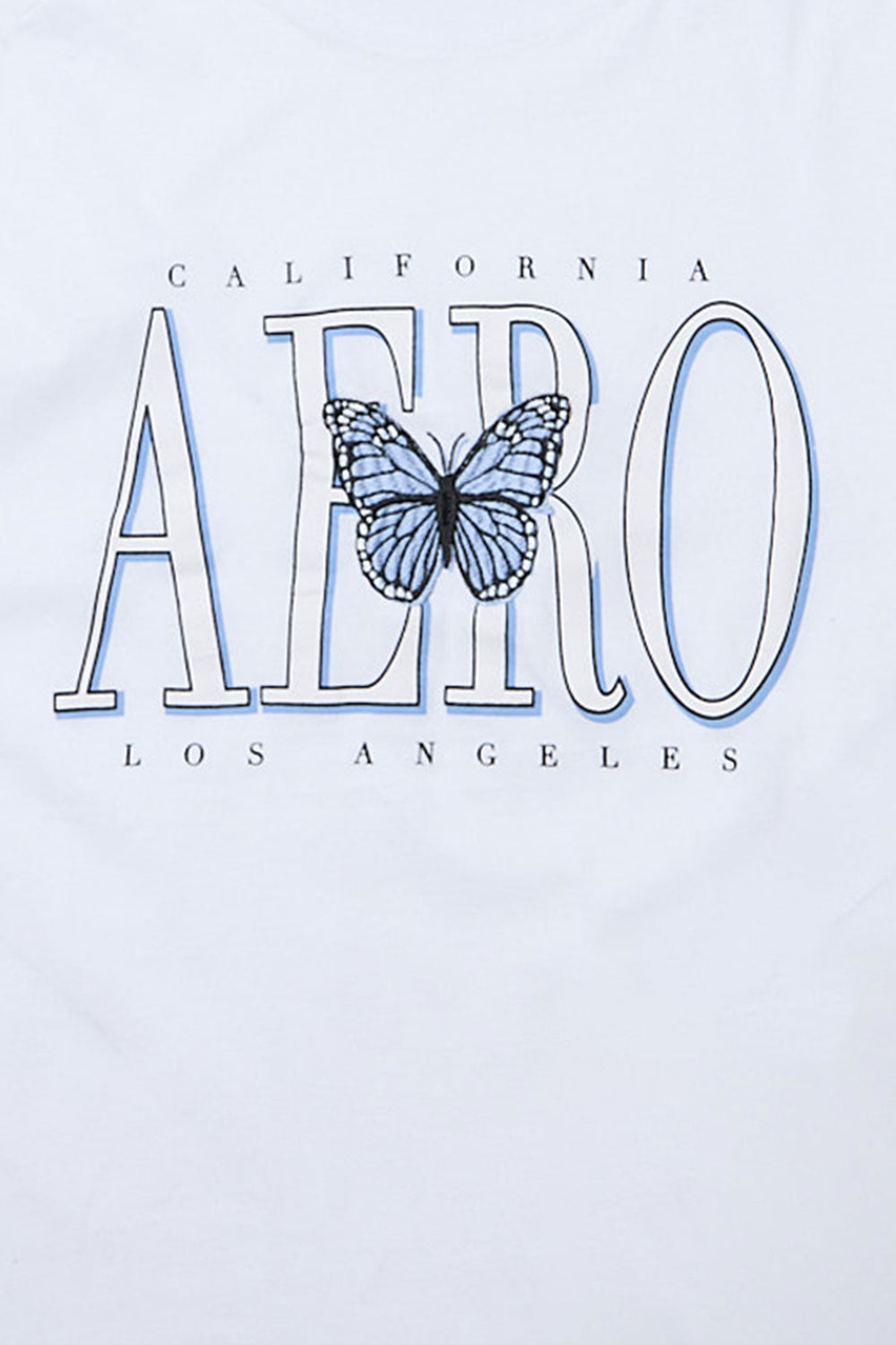 T-shirt coupe boyfriend imprimé papillon AERO Los Angeles T-shirt coupe boyfriend imprimé papillon AERO Los Angeles