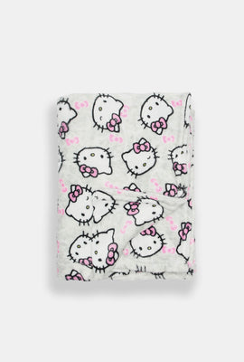 Hello Kitty Bow Plush Throw Blanket