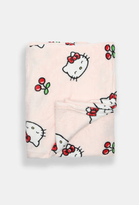 Hello Kitty Cherries Plush Throw Blanket