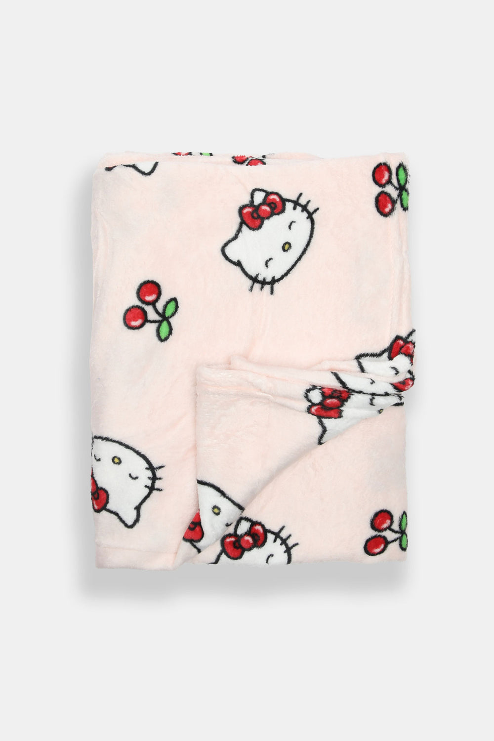 Couverture peluche imprimé cerises Hello Kitty Couverture peluche imprimé cerises Hello Kitty - West49