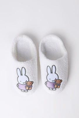 Pantoufles peluche Miffy ourson