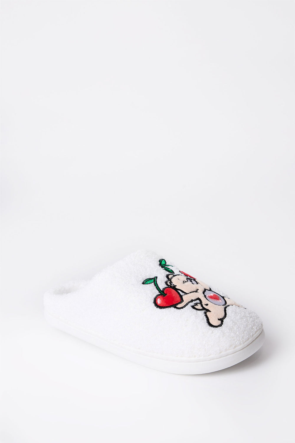 Pantoufles peluche Care Bears coeur cerises Pantoufles peluche Care Bears coeur cerises