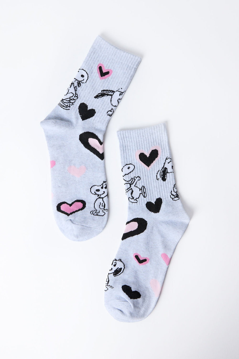 Peanuts Snoopy Hearts Crew Socks Peanuts Snoopy Hearts Crew Socks