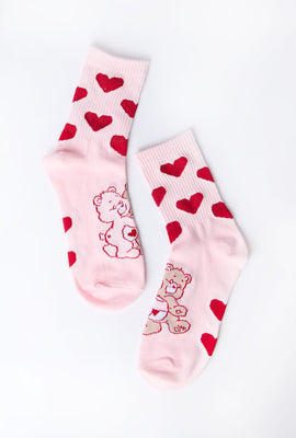 Chaussettes imprimées Care Bears à coeurs