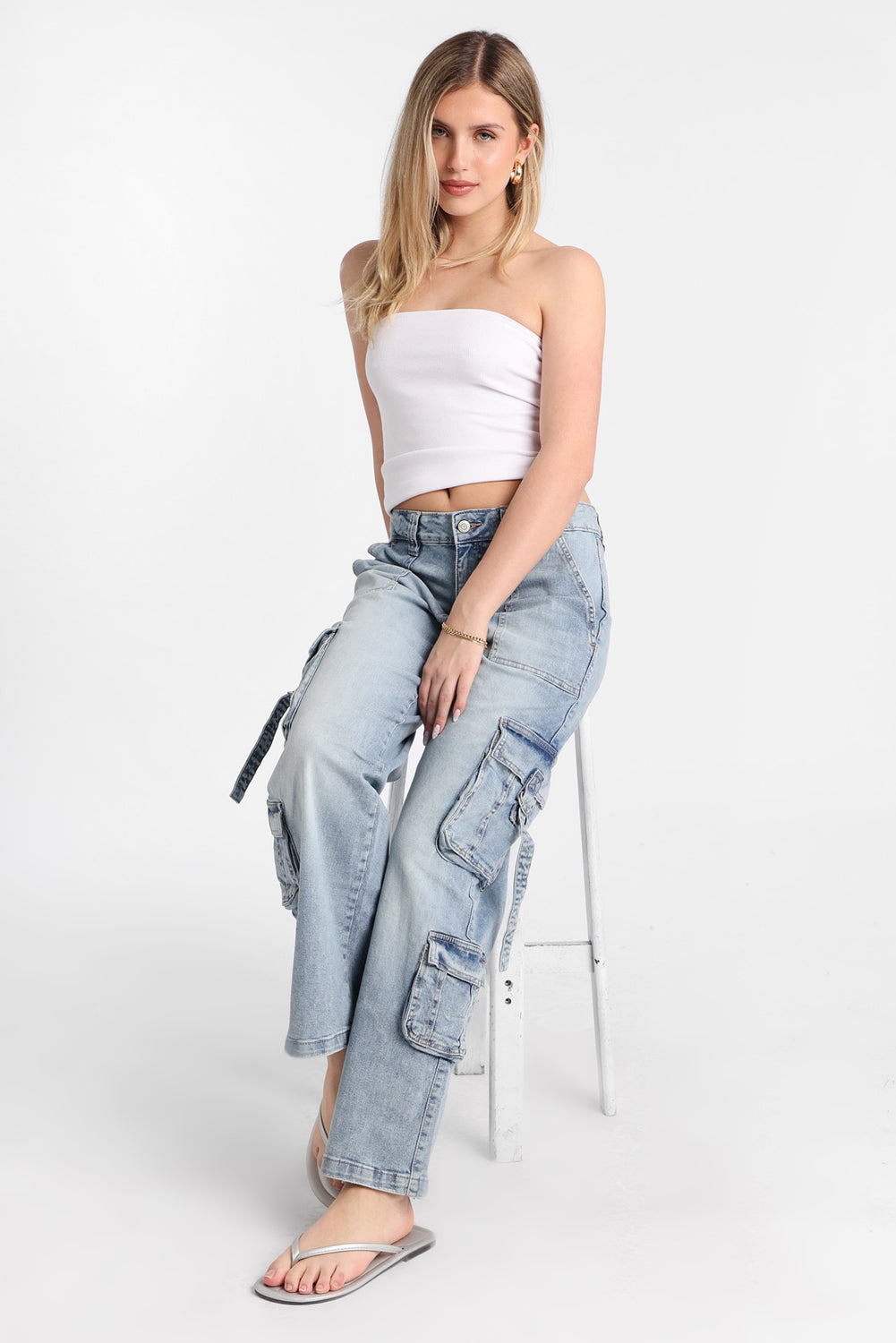 AERO Super High Rise D-Ring Baggy Cargo Jeans AERO Super High Rise D-Ring Baggy Cargo Jeans