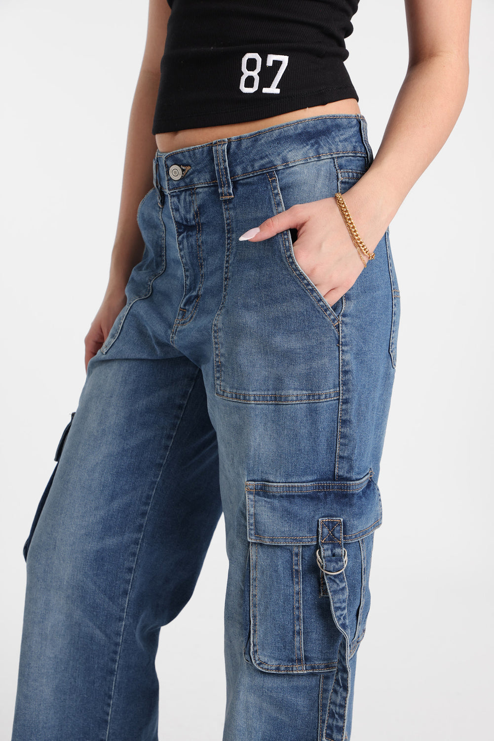 AERO Super High Rise D-Ring Baggy Cargo Jeans AERO Super High Rise D-Ring Baggy Cargo Jeans