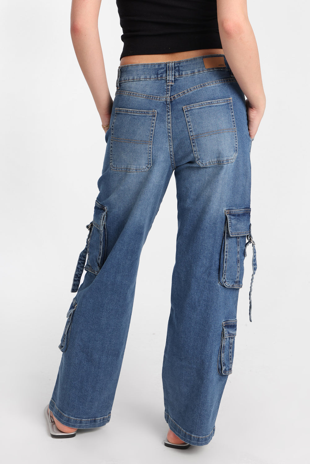 AERO Super High Rise D-Ring Baggy Cargo Jeans AERO Super High Rise D-Ring Baggy Cargo Jeans