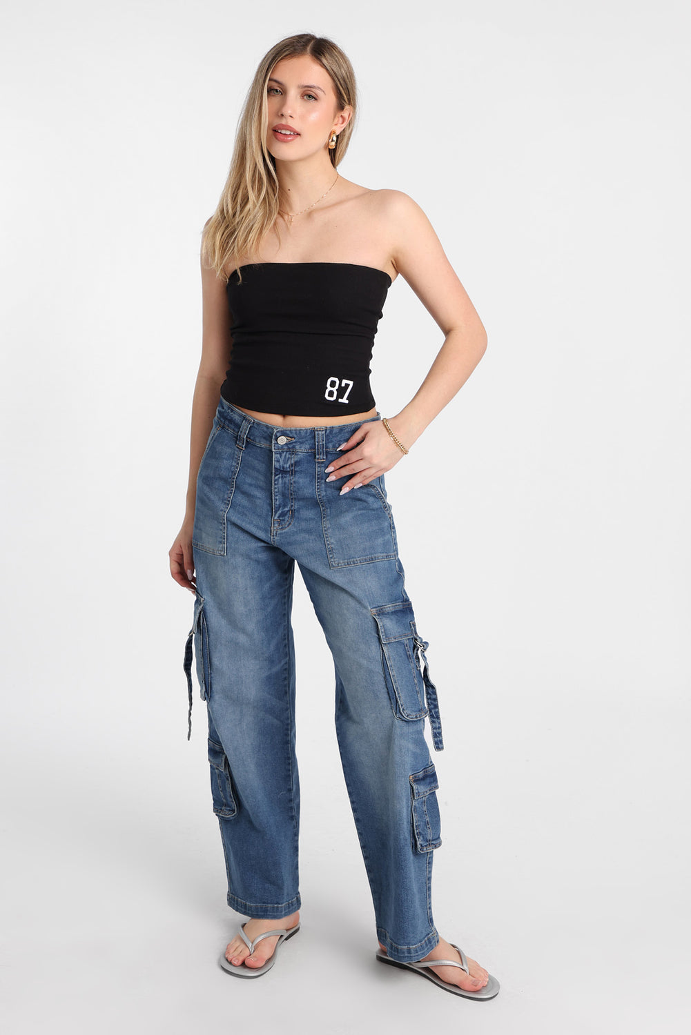 AERO Super High Rise D-Ring Baggy Cargo Jeans AERO Super High Rise D-Ring Baggy Cargo Jeans
