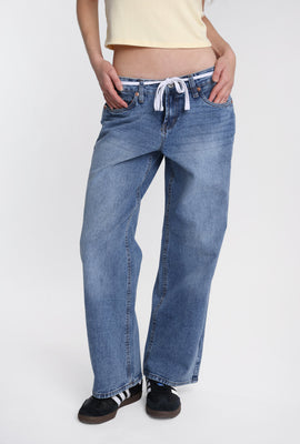 Jean ample taille basse AERO à lacet