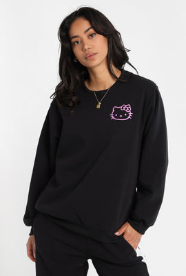 Sweatshirt à col ras du cou imprimé Hello Kitty