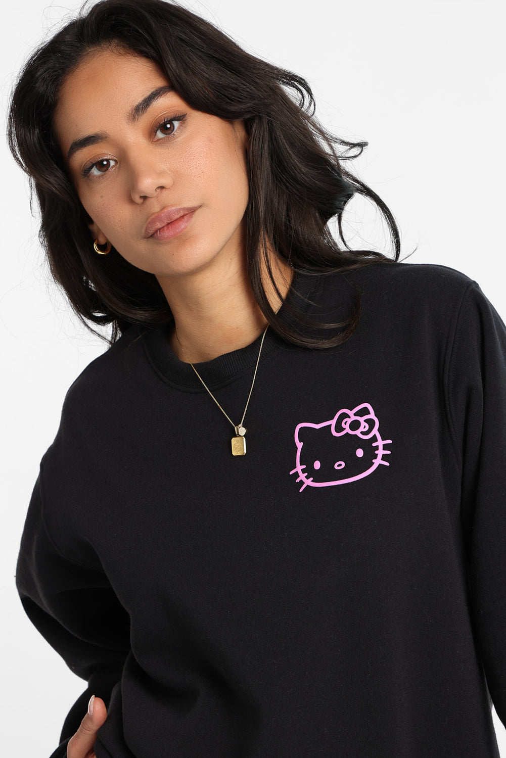 Sweatshirt à col ras du cou imprimé Hello Kitty Sweatshirt à col ras du cou imprimé Hello Kitty