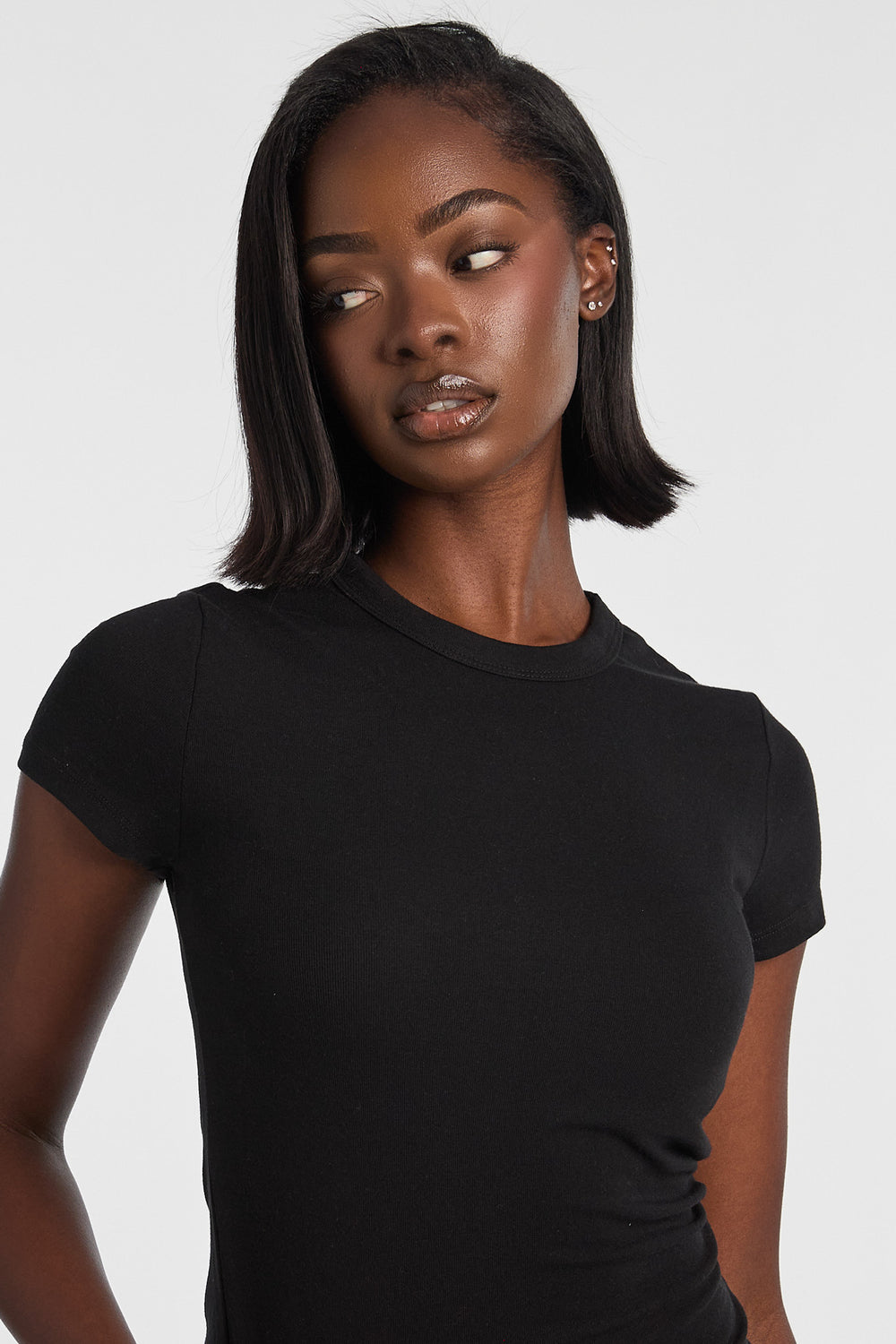 AERO Short Sleeve Long Line Baby Tee AERO Short Sleeve Long Line Baby Tee