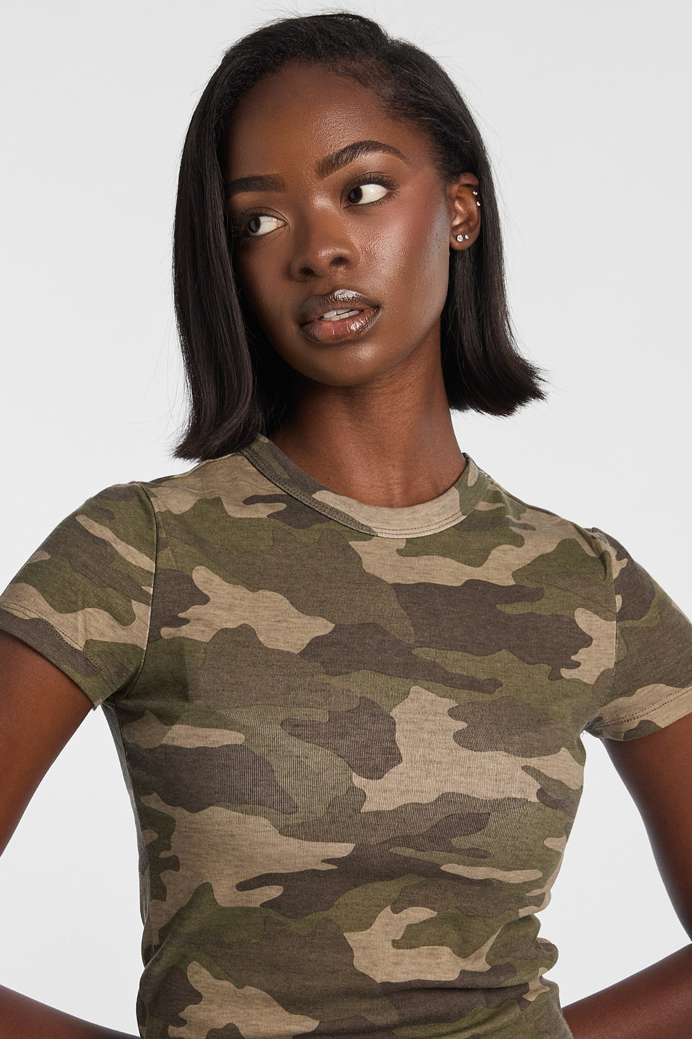 AERO Short Sleeve Long Line Baby Tee AERO Short Sleeve Long Line Baby Tee