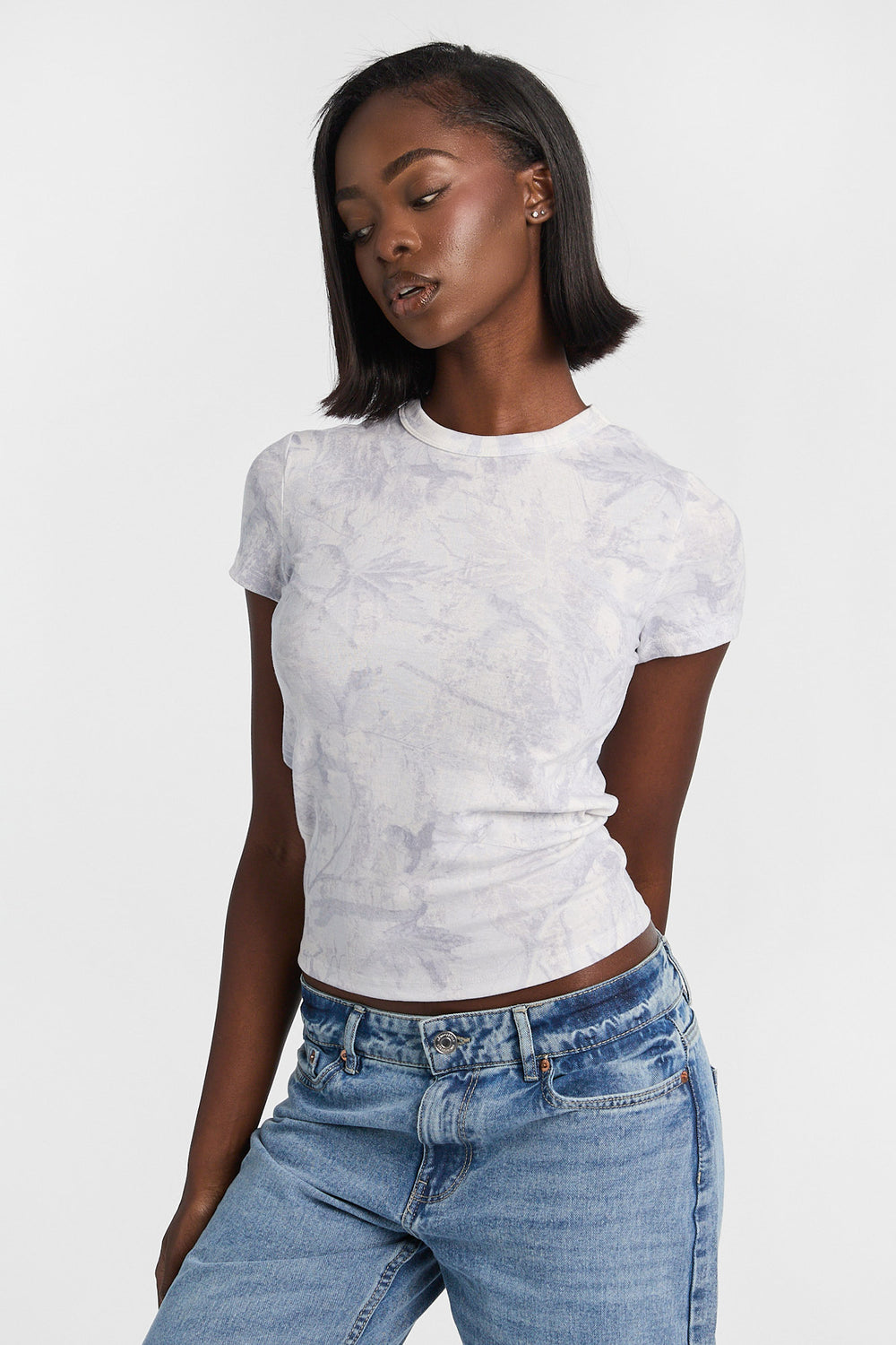 AERO Short Sleeve Long Line Baby Tee AERO Short Sleeve Long Line Baby Tee