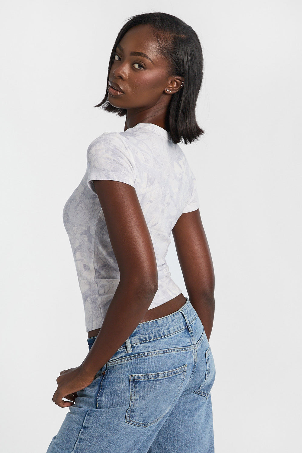 AERO Short Sleeve Long Line Baby Tee AERO Short Sleeve Long Line Baby Tee