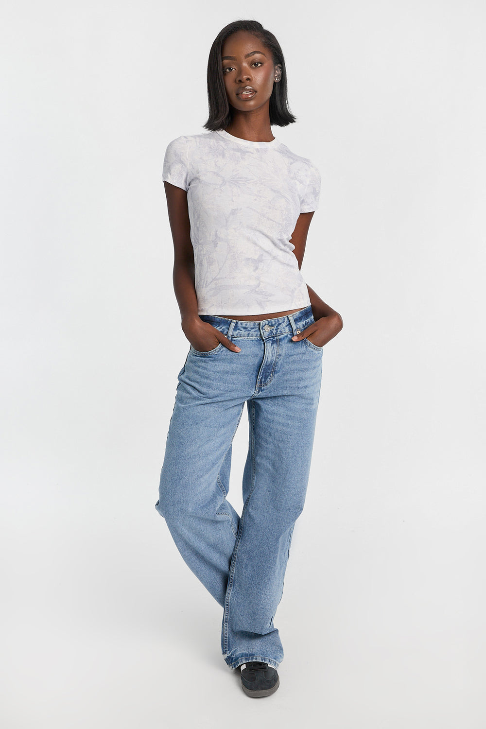 AERO Short Sleeve Long Line Baby Tee AERO Short Sleeve Long Line Baby Tee