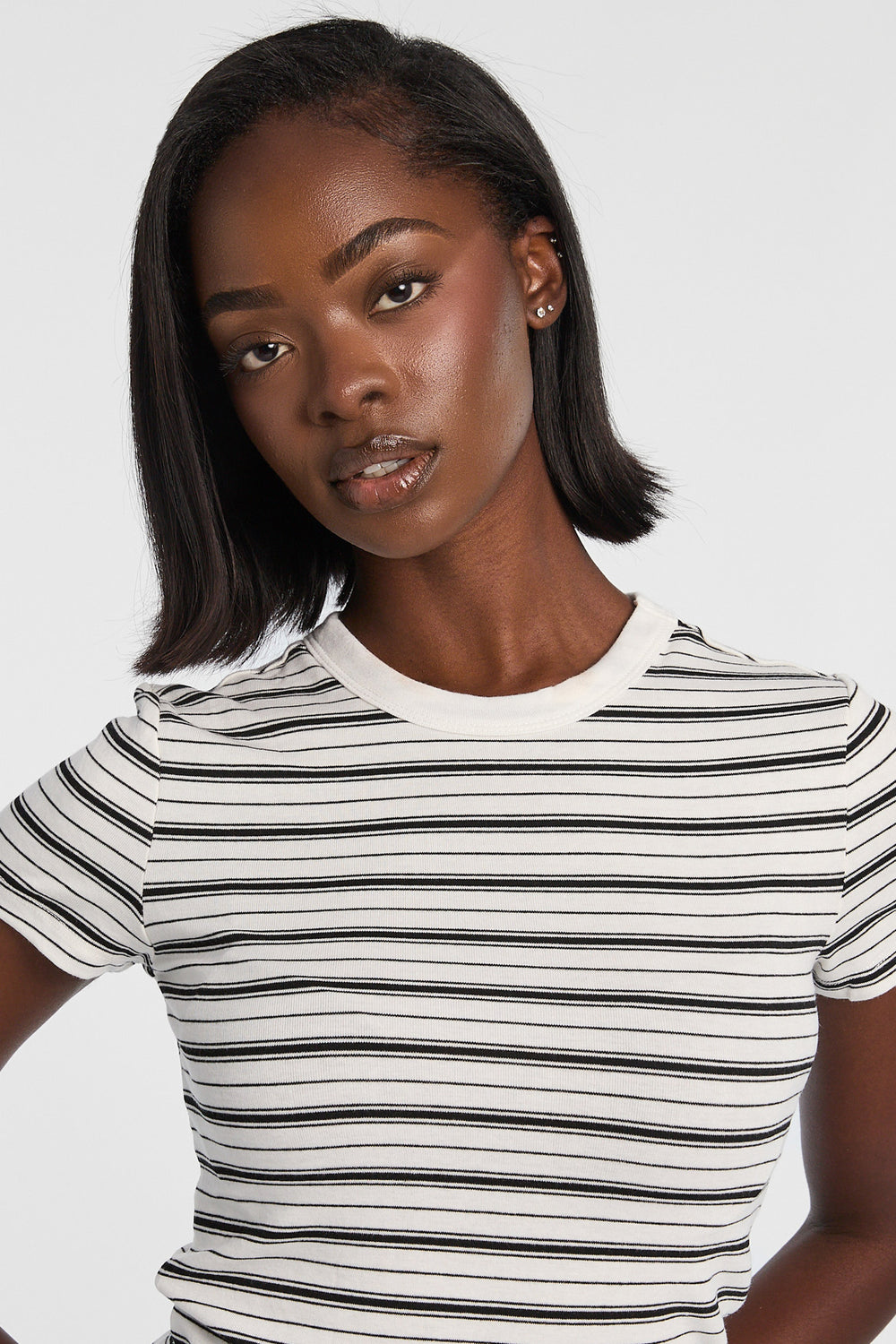 AERO Short Sleeve Long Line Baby Tee AERO Short Sleeve Long Line Baby Tee