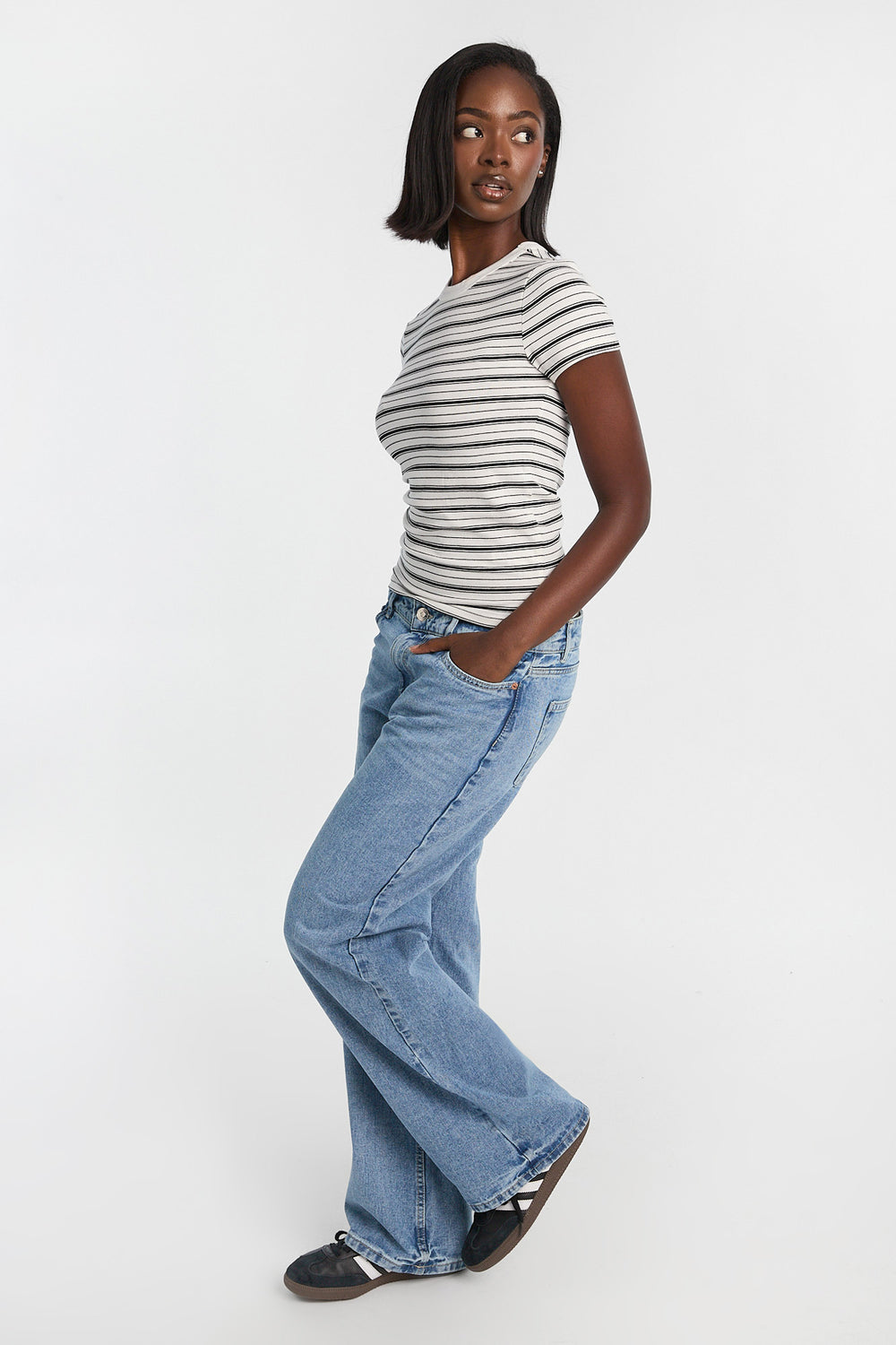 AERO Short Sleeve Long Line Baby Tee AERO Short Sleeve Long Line Baby Tee