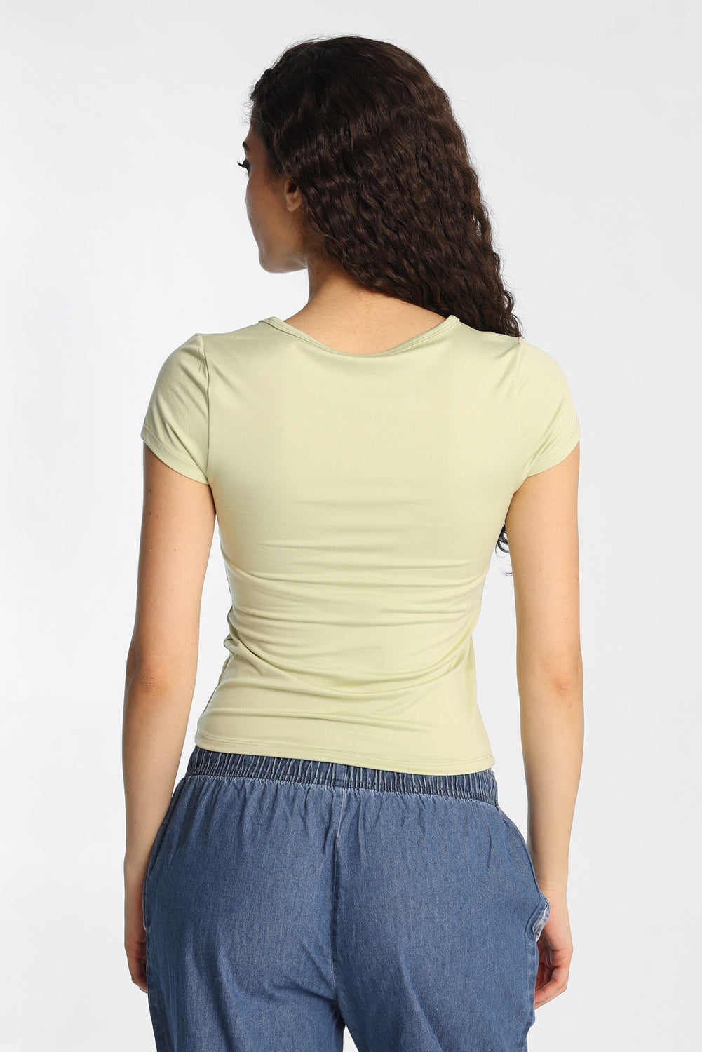 AERO Notch Neck Short Sleeve Baby Tee AERO Notch Neck Short Sleeve Baby Tee