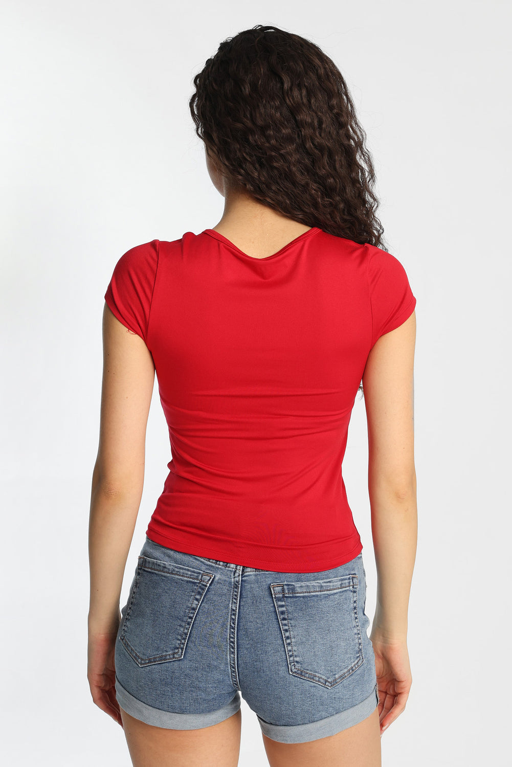 AERO Notch Neck Short Sleeve Baby Tee AERO Notch Neck Short Sleeve Baby Tee