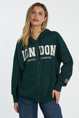 Haut à capuchon surdimensionné zippé AERO