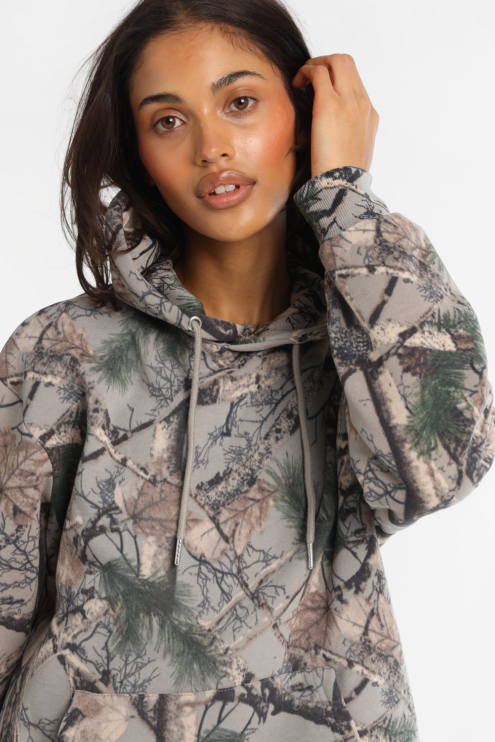 AERO Tree Camouflage Boyfriend Hoodie AERO Tree Camouflage Boyfriend Hoodie