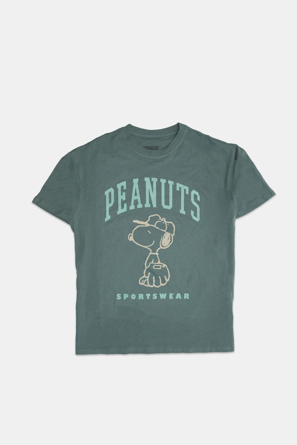 Peanuts Snoopy Sportswear Graphic Boyfriend Tee Green