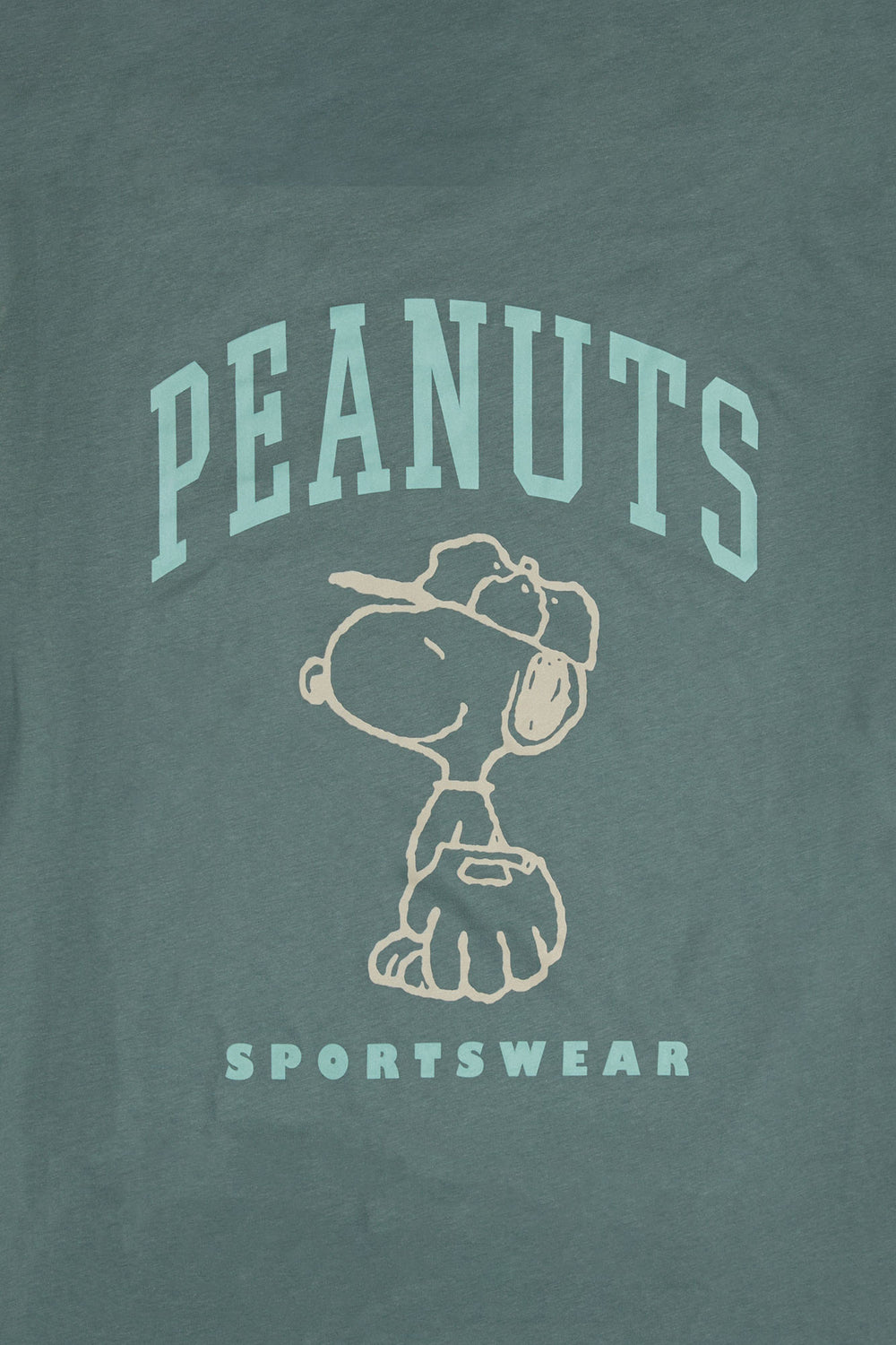 Peanuts Snoopy Sportswear Graphic Boyfriend Tee Green