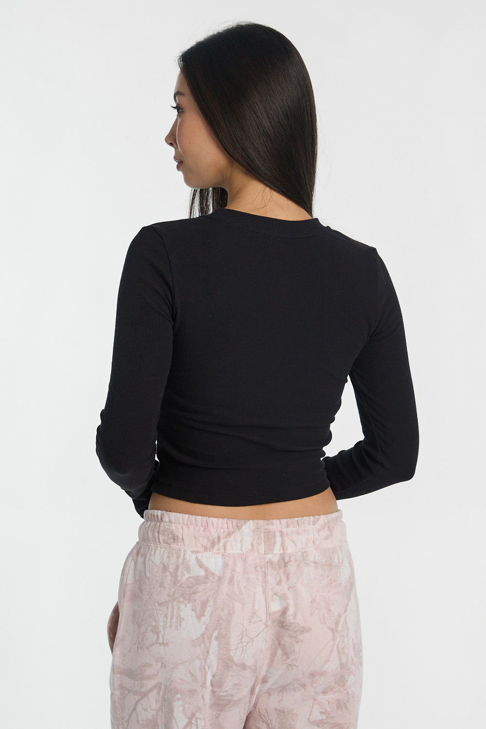 Kuromi My Melody Graphic Long Sleeve Baby Tee Kuromi My Melody Graphic Long Sleeve Baby Tee