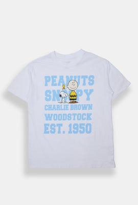 T-shirt boyfriend imprimé Peanuts Est. 1950