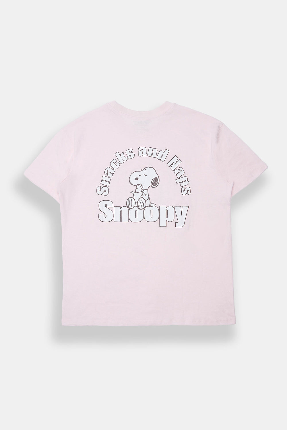 T-shirt coupe boyfriend imprimé Peanuts Snoopy Snacks & Naps T-shirt coupe boyfriend imprimé Peanuts Snoopy Snacks & Naps