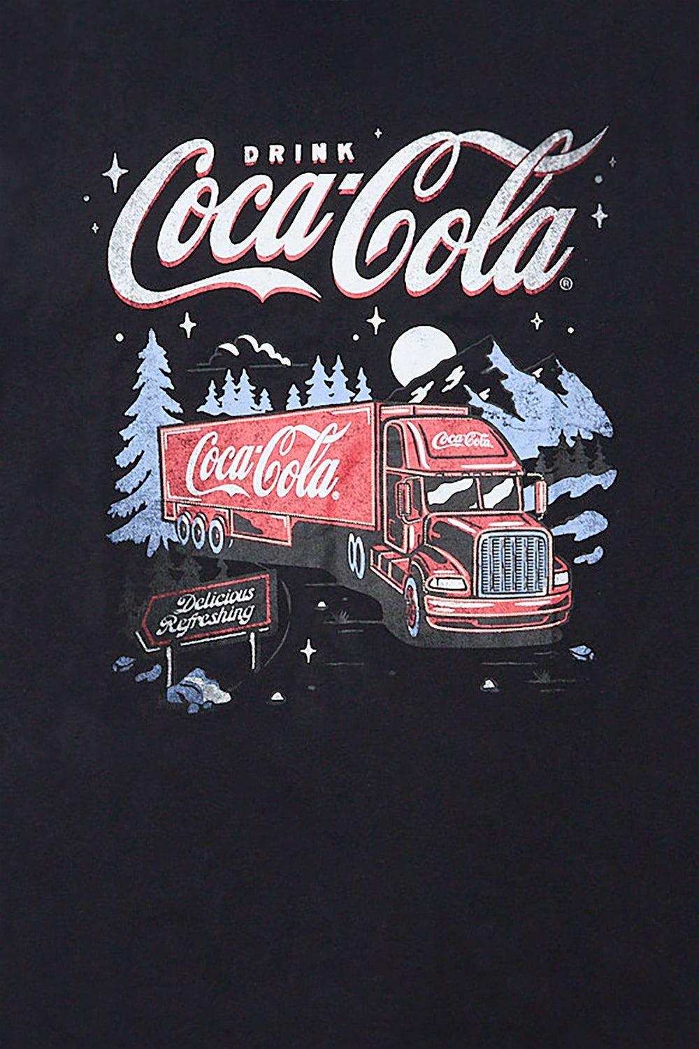 T-shirt coupe boyfriend imprimé Coca-Cola Truck T-shirt coupe boyfriend imprimé Coca-Cola Truck