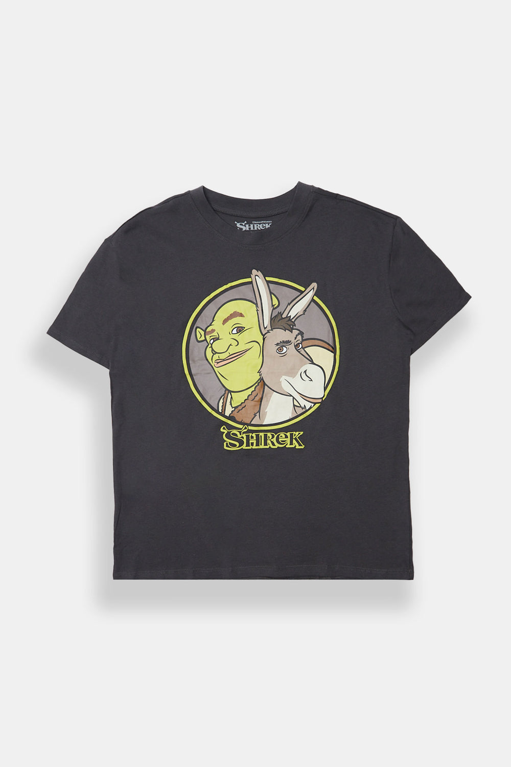 T-shirt coupe boyfriend imprimé Shrek et l'âne T-shirt coupe boyfriend imprimé Shrek et l'âne