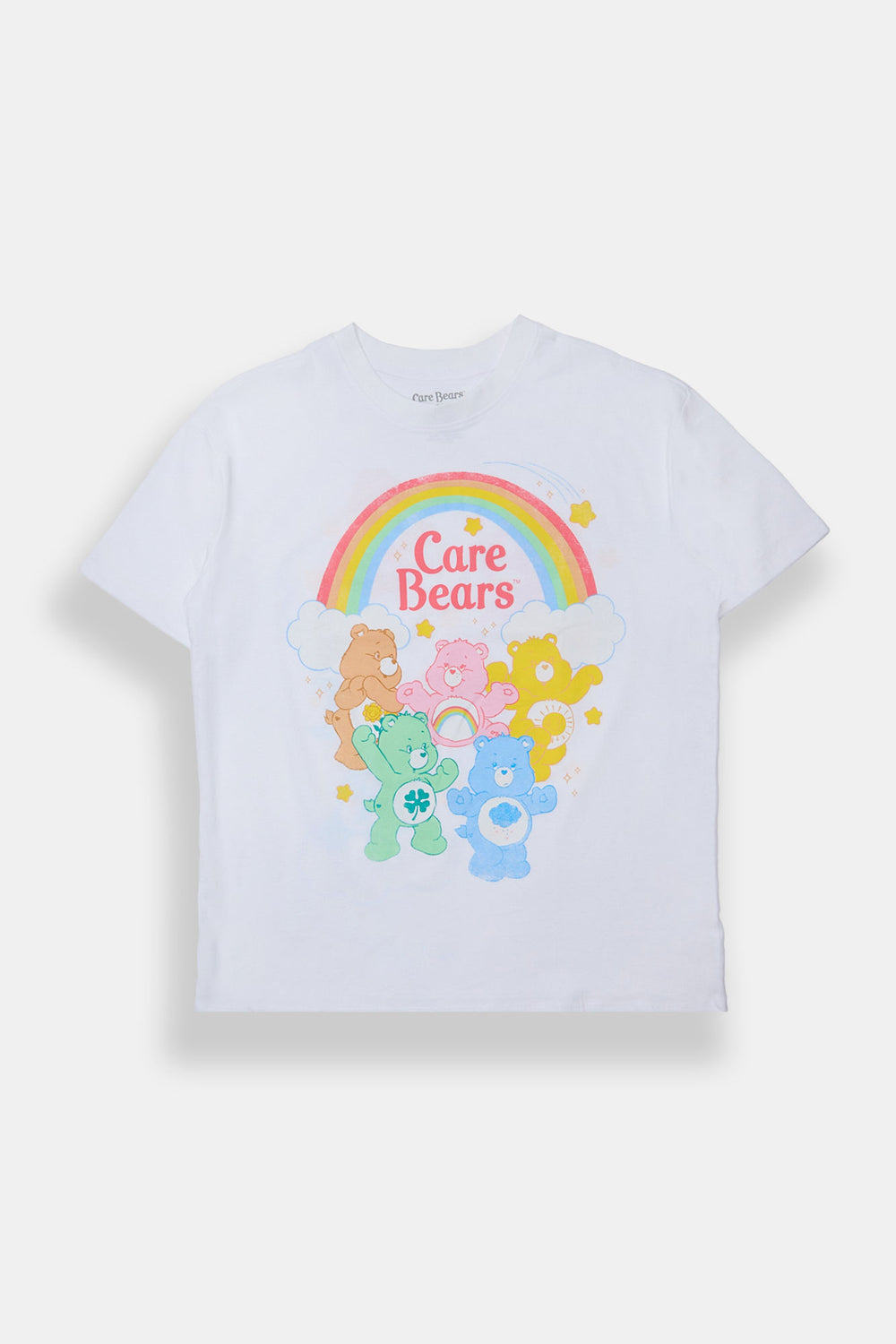 T-shirt coupe boyfriend imprimé arc en ciel Care Bears T-shirt coupe boyfriend imprimé arc en ciel Care Bears