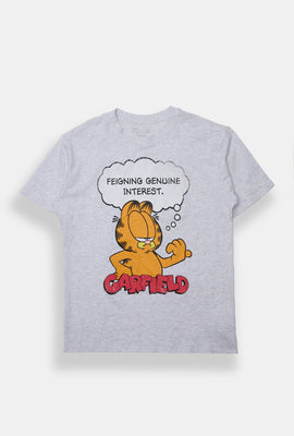Garfield Feigning Genuine Interest Graphic Boyfriend Tee