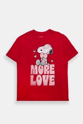 Peanuts Snoopy More Love Graphic Boyfriend Tee