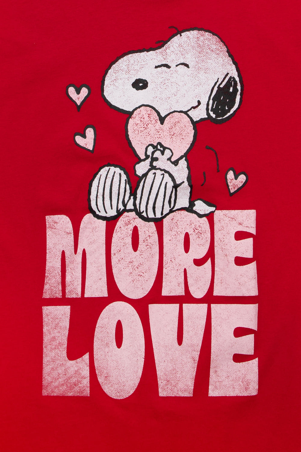 T-shirt coupe boyfriend imprimé Peanuts Snoopy More Love T-shirt coupe boyfriend imprimé Peanuts Snoopy More Love