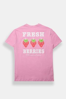 T-shirt boyfriend imprimé Strawberry Shortcake Sweet Fresh Berries