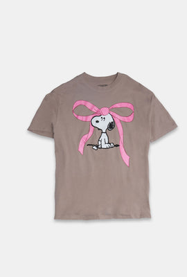 T-shirt coupe boyfriend imprimé boucle Snoopy