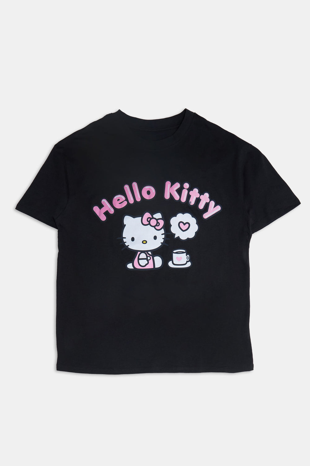 Hello Kitty Coffee Graphic Boyfriend Tee Black