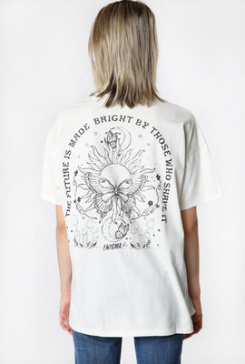Womens Enygma Oversized Graphic T-Shirt