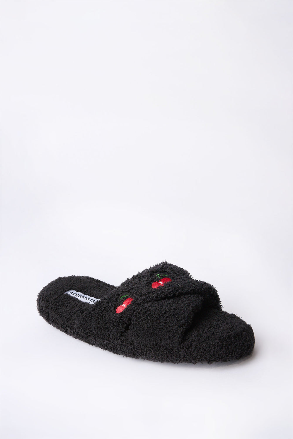 Embroidered Boucle Crossover Plush Slippers Embroidered Boucle Crossover Plush Slippers