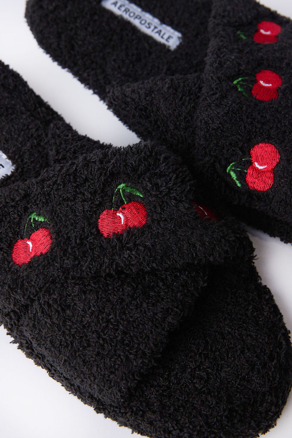 Embroidered Boucle Crossover Plush Slippers Embroidered Boucle Crossover Plush Slippers