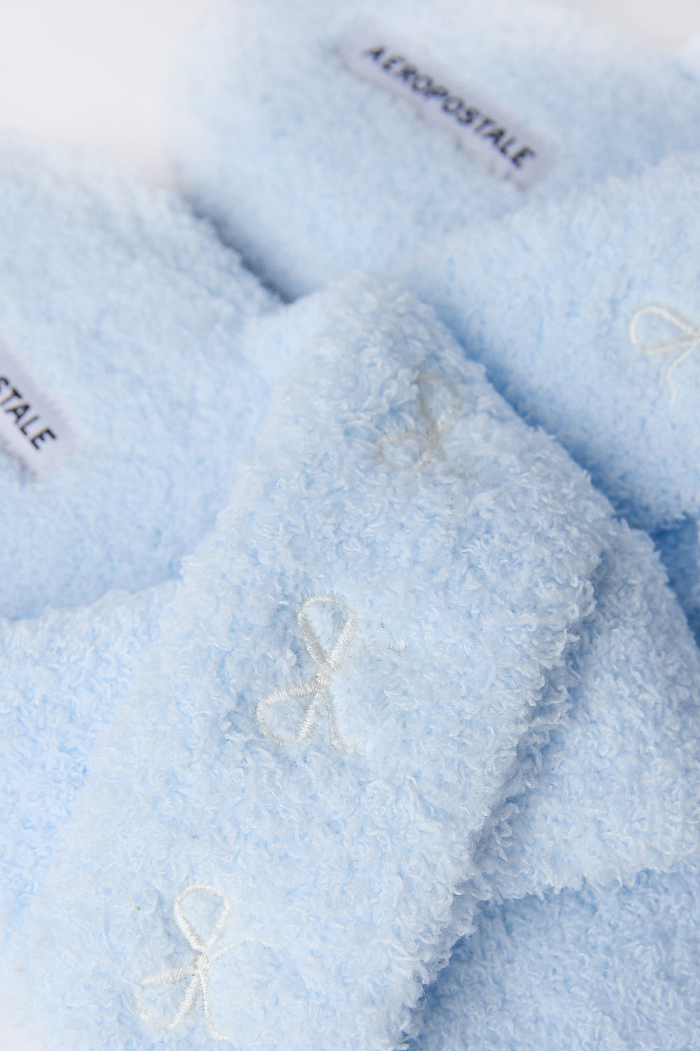 Embroidered Boucle Crossover Plush Slippers Embroidered Boucle Crossover Plush Slippers