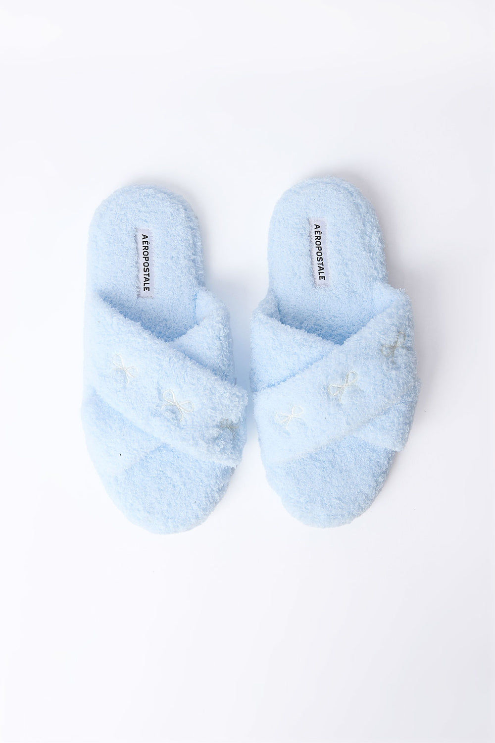 Embroidered Boucle Crossover Plush Slippers Embroidered Boucle Crossover Plush Slippers