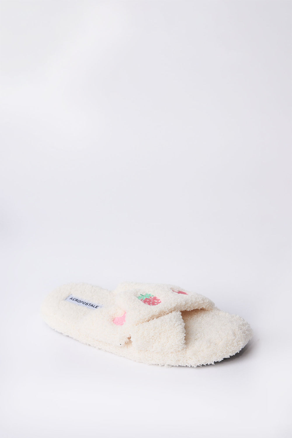 Embroidered Boucle Crossover Plush Slippers Embroidered Boucle Crossover Plush Slippers