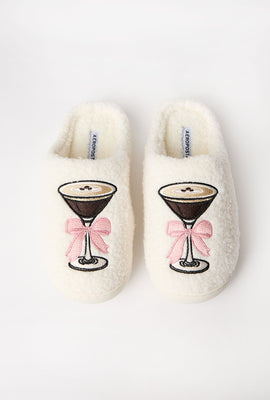 AERO Embroidered Sherpa Slippers