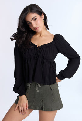 AERO Long Sleeve Babydoll Top