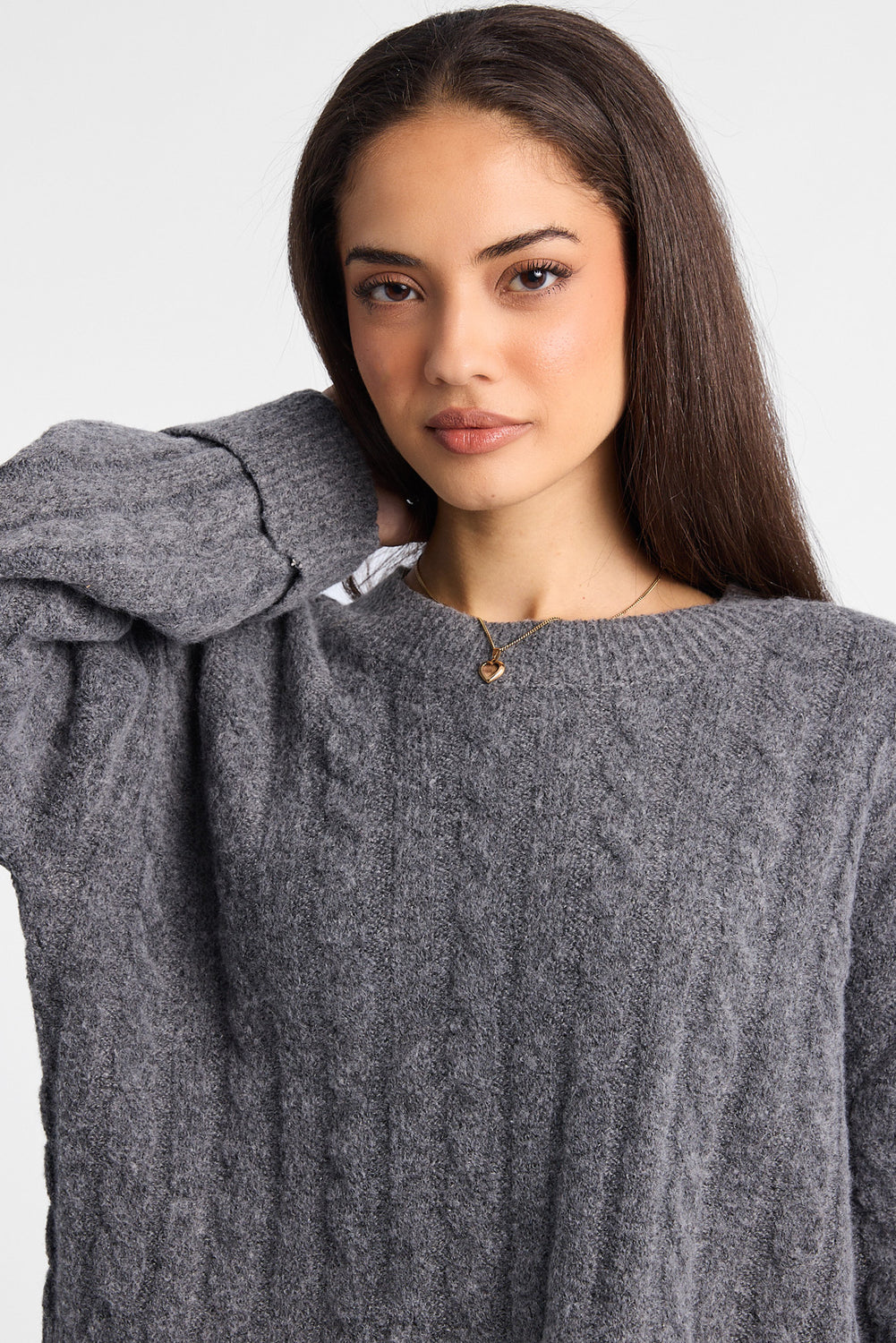AERO Cable Knit Crewneck Sweater AERO Cable Knit Crewneck Sweater