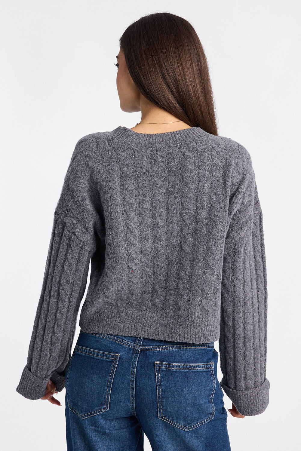 AERO Cable Knit Crewneck Sweater AERO Cable Knit Crewneck Sweater